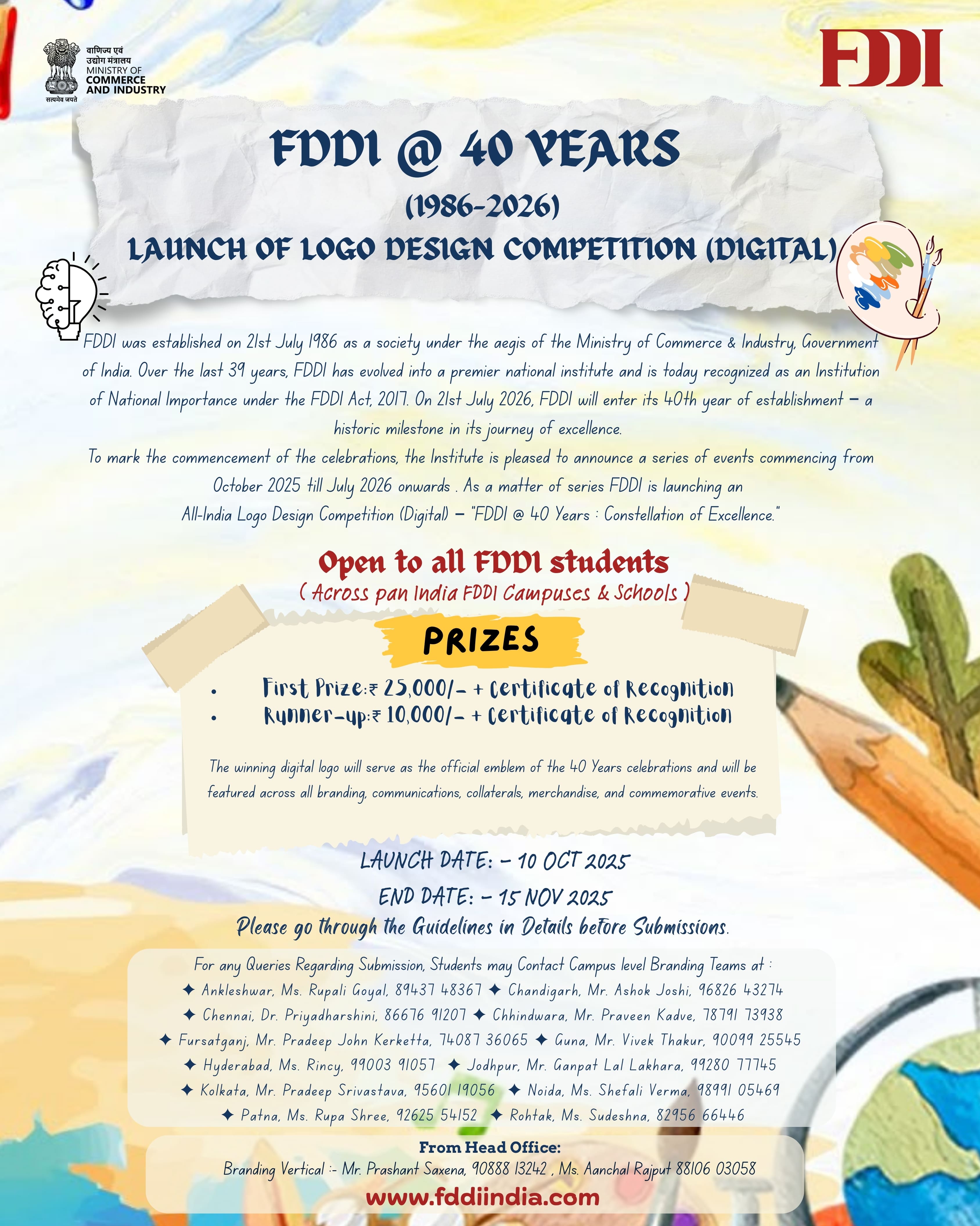 FDDI @ 40 Logo